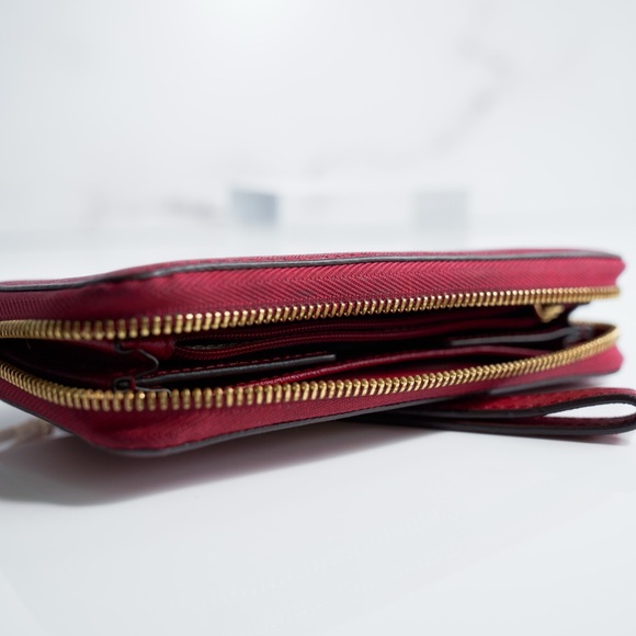 MICHAEL KORS Wristlet / Zip Wallet, Red / Gold Hardware Size - Picture 9 of 10